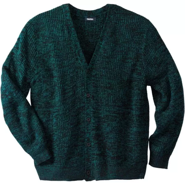 KingSize Mens Big ampamp Tall Shaker Knit VNeck Cardigan SweaterMidnight Teal Marl