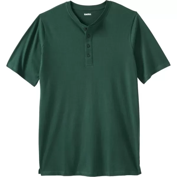 KingSize Mens Big ampamp Tall ShrinkLess Longer Length Lightweight Henley TShirtHunter