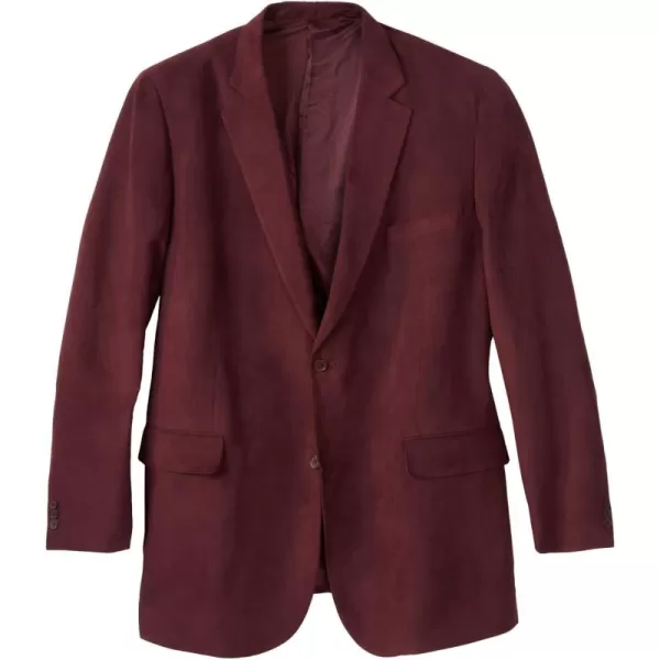 KingSize Mens Big ampamp Tall Suede BlazerBurgundy