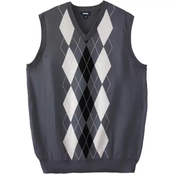 KingSize Mens Big ampamp Tall Tall VNeck Argyle Sweater VestSteel Argyle