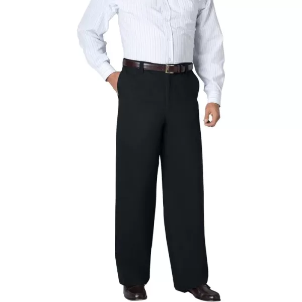 KingSize Mens Big ampamp Tall Tall WrinkleFree Expandable Waist PantBlack