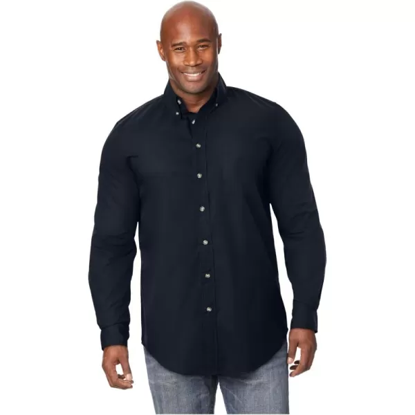 KingSize Mens Bigampamp Tall Long Sleeve Wrinkle Free Sport ShirtBlack