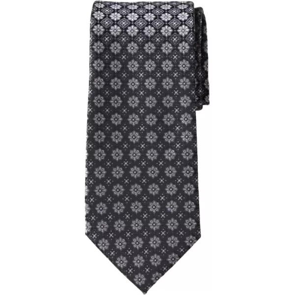 KingSize Mens Extra Long Classic Paisley TieBlack Floral