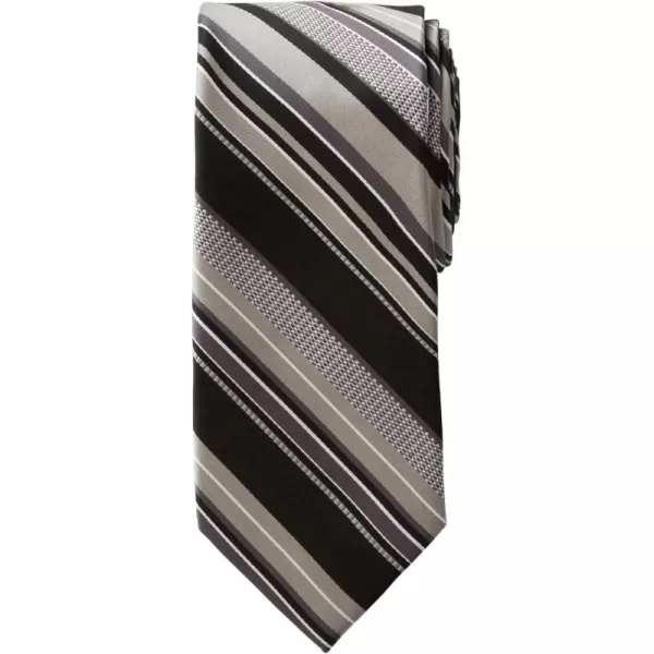 KingSize Mens KS Signature Collection Classic Stripe TieCoal Black Stripe