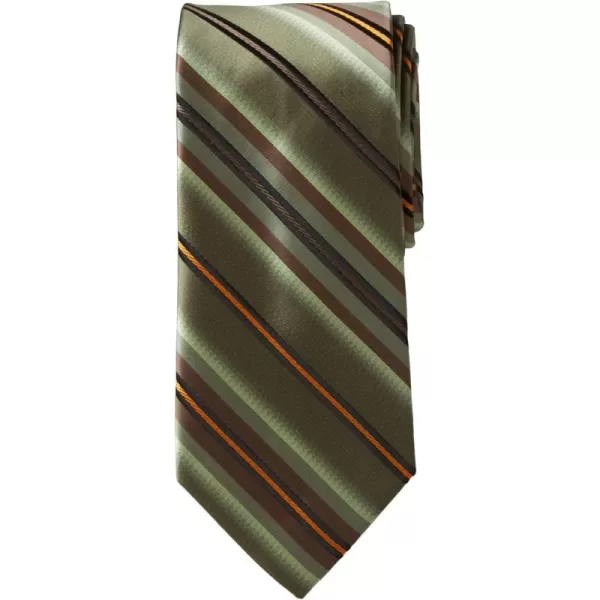 KingSize Mens KS Signature Collection Classic Stripe TieOlive Stripe