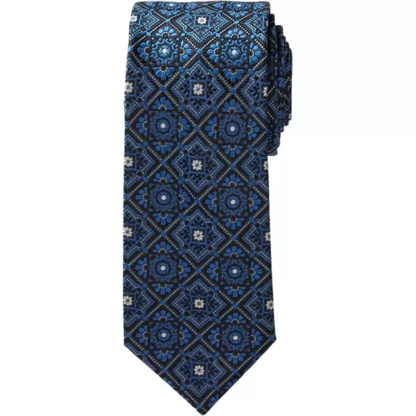 KingSize Mens KS Signature Collection Extra Long Classic Fancy TieDark Blue Medallion