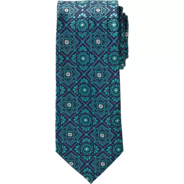 KingSize Mens KS Signature Collection Extra Long Classic Fancy TieTidal Green Medallion