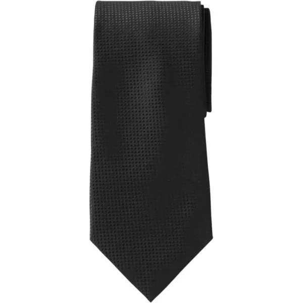 KingSize Mens KS Signature Collection Extra Long Classic Textured TieMidnight Black