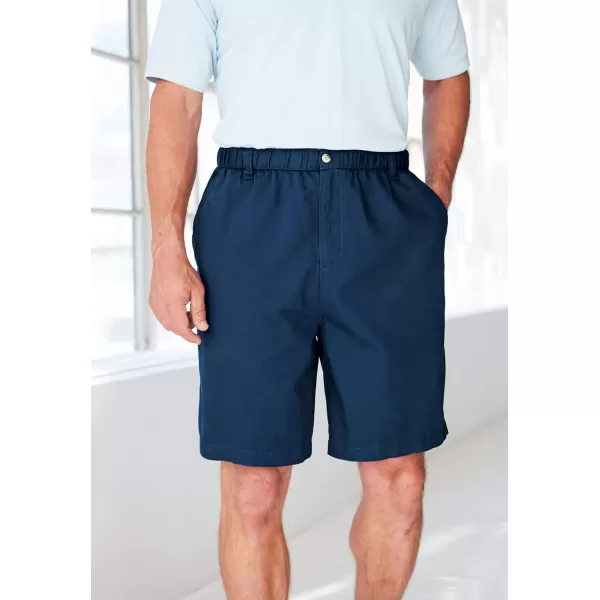 KingSize Knockarounds 8quot Full Elastic Plain Front ShortsModern Classic Olive