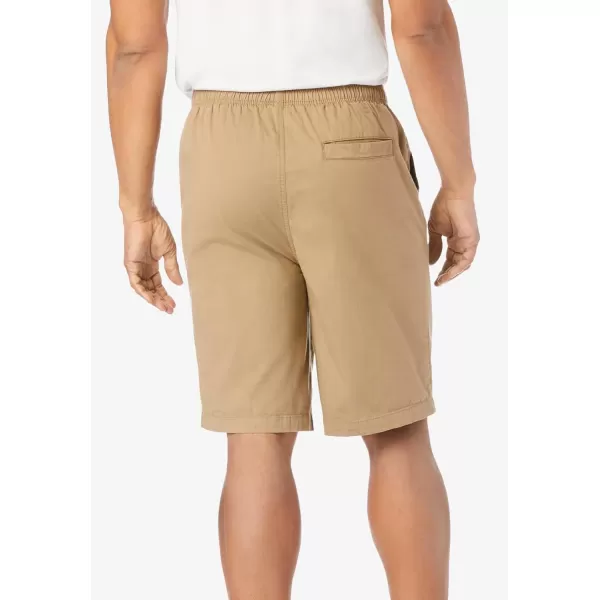 KingSize Mens Big ampamp Tall Comfort Flex Full Elastic ShortsDark Khaki