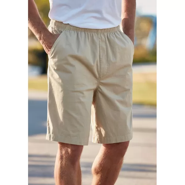 KingSize Mens Big ampamp Tall Comfort Flex Full Elastic ShortsDark Khaki