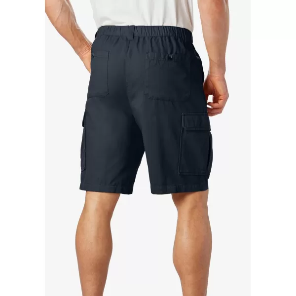 KingSize Mens Big ampamp Tall Knockarounds 8quot FullElastic Cargo ShortsBlack