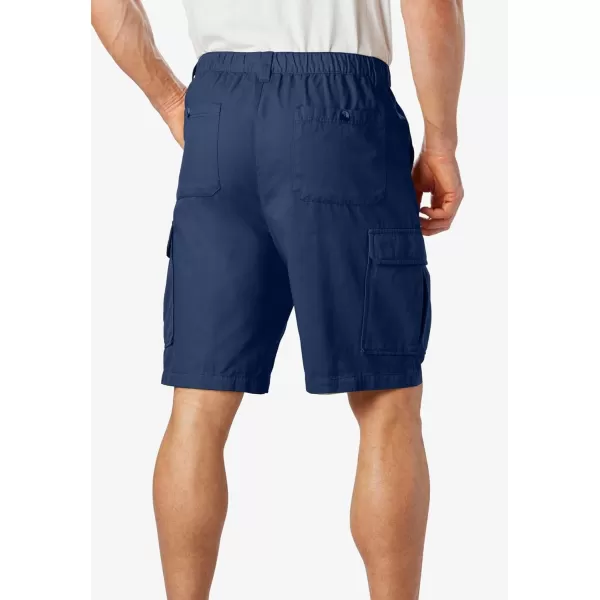 KingSize Mens Big ampamp Tall Knockarounds 8quot FullElastic Cargo ShortsNavy