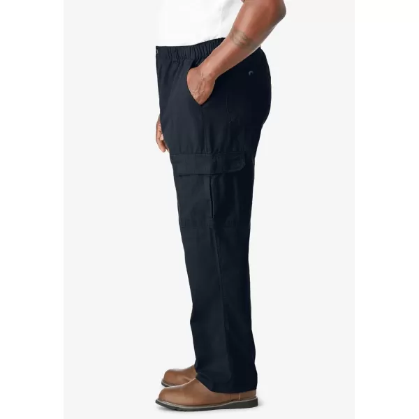 KingSize Mens Big ampamp Tall Knockarounds FullElastic Waist Cargo PantsBlack