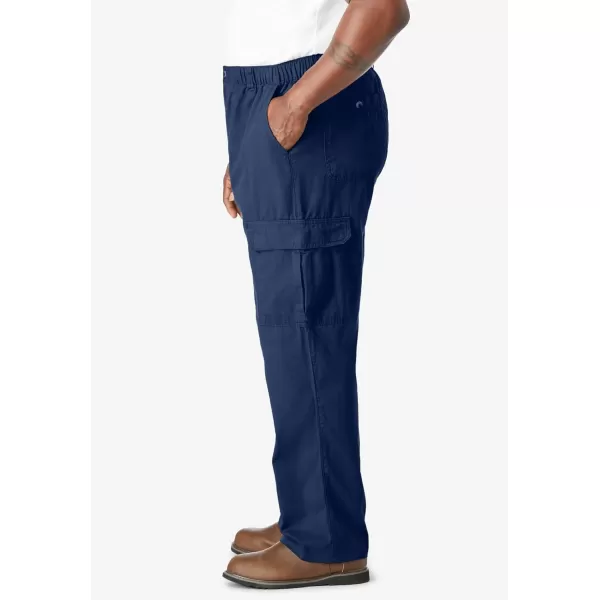 KingSize Mens Big ampamp Tall Knockarounds FullElastic Waist Cargo PantsNavy