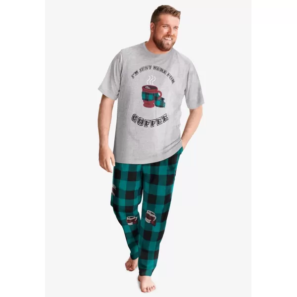 KingSize Mens Big ampamp Tall Lightweight Cotton Novelty PJ SetFireworks