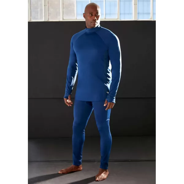 KingSize Mens Big ampamp Tall Mock Neck Base Layer ShirtKs SportMidnight Navy 0368