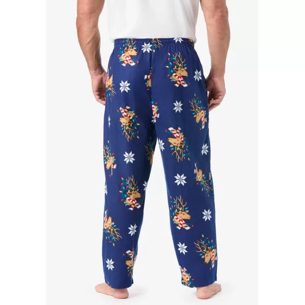KingSize Mens Big ampamp Tall Novelty Print Flannel Pajama PantsSanta Hats 5051