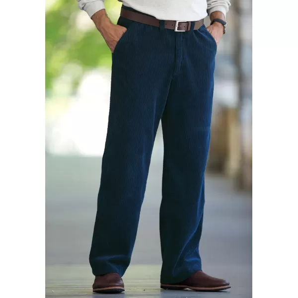 KingSize Mens Big ampamp Tall SixWale Corduroy Plain Front PantsSteel