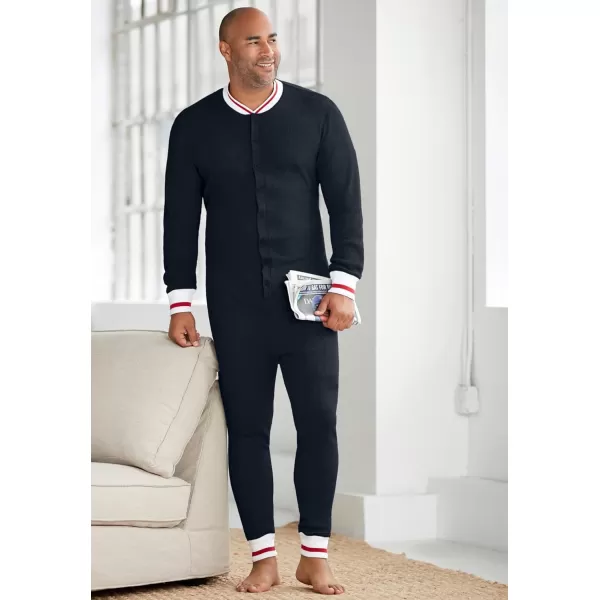 imageKingSize Mens Big ampamp Tall Tall Waffle Thermal Union SuitBlack