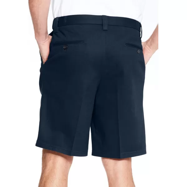 KingSize Mens Big ampamp Tall Tall WrinkleFree Expandable Waist Pleat Front ShortsBlack