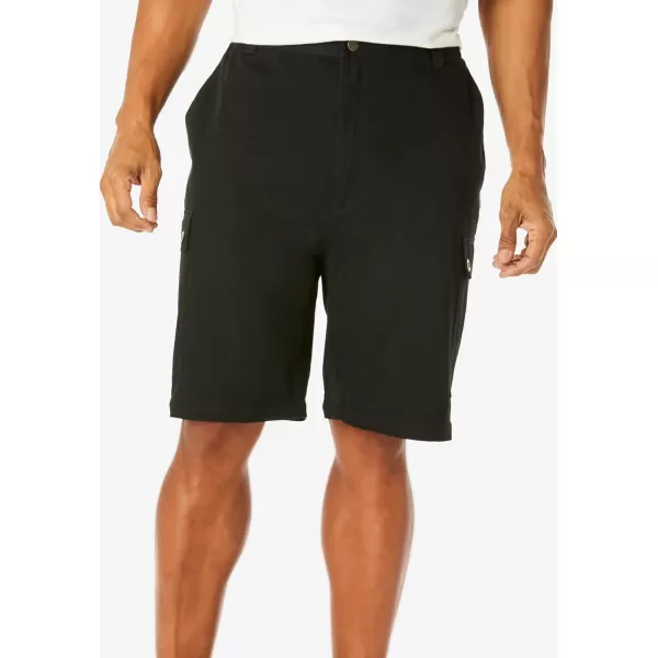 KingSize Mens Big ampamp Tall Tall ZipOff Convertible Twill Cargo PantBlack