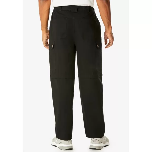 KingSize Mens Big ampamp Tall Tall ZipOff Convertible Twill Cargo PantBlack