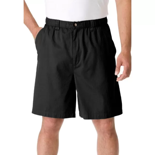 KingSize Knockarounds 8quot Full Elastic Plain Front ShortsBlack