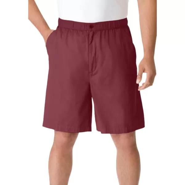 KingSize Knockarounds 8quot Full Elastic Plain Front ShortsBurgundy