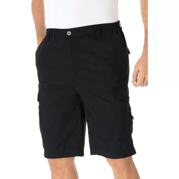 KingSize Mens Big ampamp Tall 10quot Side Elastic Canyon Cargo ShortsBlack