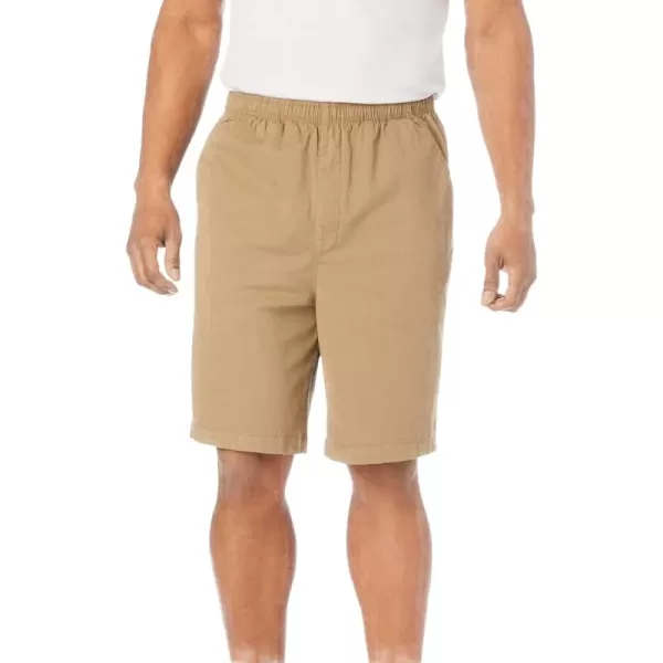 KingSize Mens Big ampamp Tall Comfort Flex Full Elastic ShortsDark Khaki