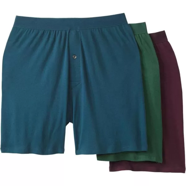 imageKingSize Mens Big ampamp Tall Cotton Boxers 3PackAssorted Colors3 Pack
