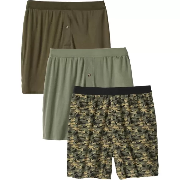 imageKingSize Mens Big ampamp Tall Cotton Boxers 3PackHunter Camo Pack