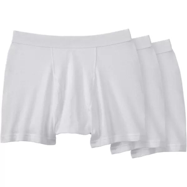 imageKingSize Mens Big ampamp Tall Cotton MidLength Briefs 3PackWhite