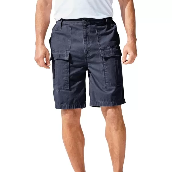 KingSize Mens Big ampamp Tall Deeper Pocket 8quot Cargo ShortsNavy