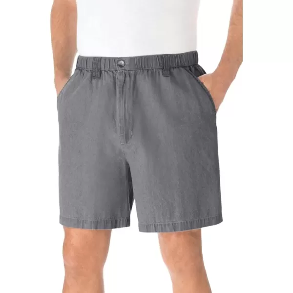 KingSize Mens Big ampamp Tall Knockarounds 6quot PullOn ShortsSteel