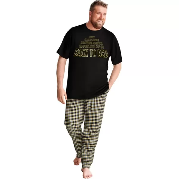 KingSize Mens Big ampamp Tall Lightweight Cotton Novelty PJ SetBack to Bed