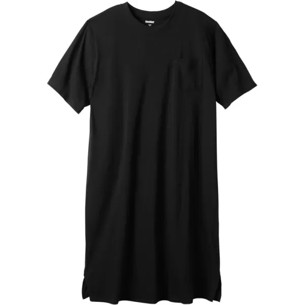 KingSize Mens Big ampamp Tall Lightweight TShirt NightshirtBlack