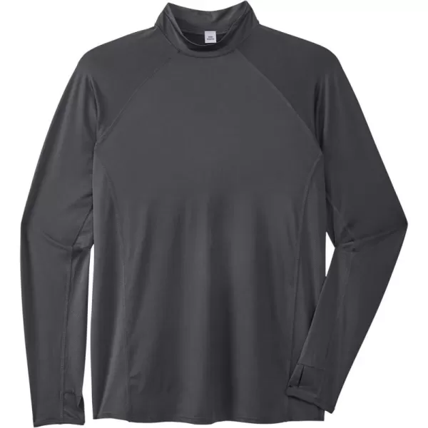 KingSize Mens Big ampamp Tall Mock Neck Base Layer ShirtKs SportGrey 0115