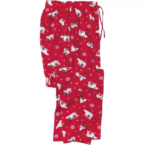 KingSize Mens Big ampamp Tall Novelty Print Flannel Pajama PantsPolar Bear 0083