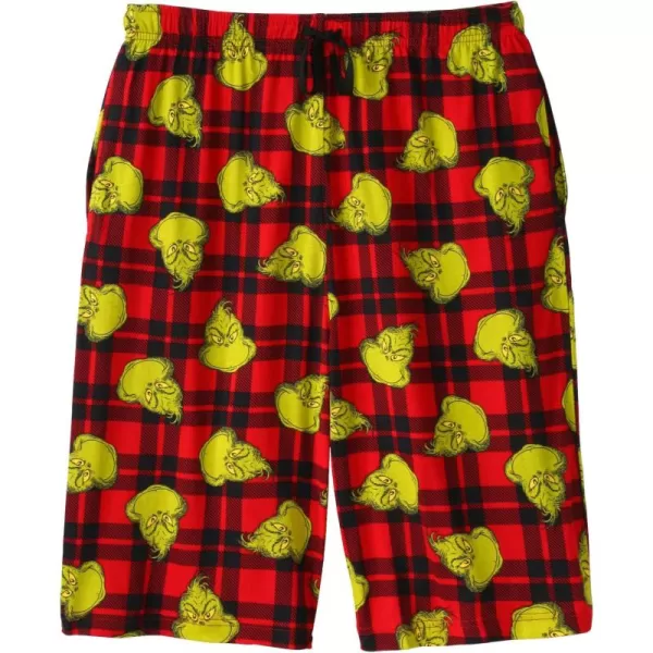 imageKingSize Mens Big ampamp Tall Pajama Lounge ShortsGrinch Plaid Toss