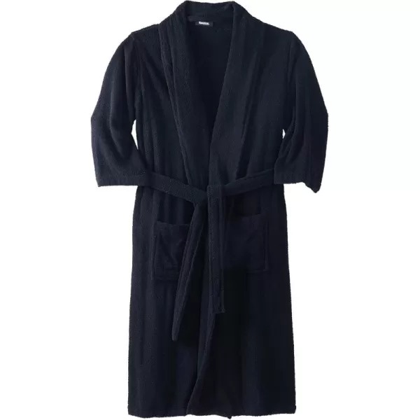 imageKingSize Mens Big ampamp Tall Tall Terry Bathrobe With PocketsBlack