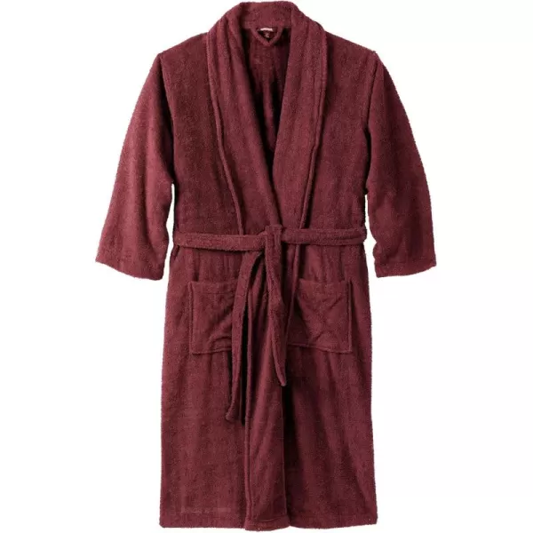 imageKingSize Mens Big ampamp Tall Tall Terry Bathrobe With PocketsBurgundy