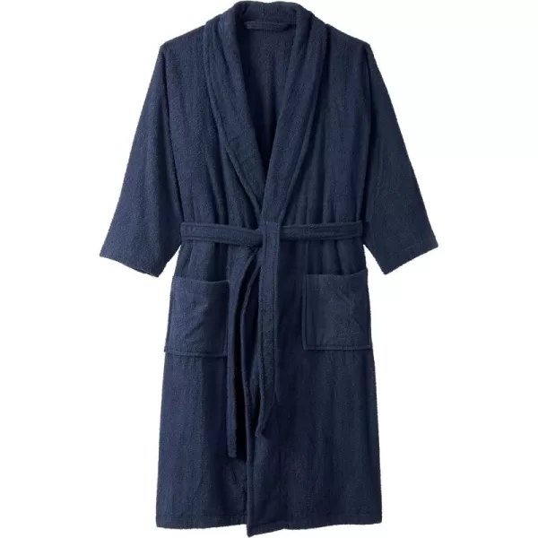 imageKingSize Mens Big ampamp Tall Tall Terry Bathrobe With PocketsNavy