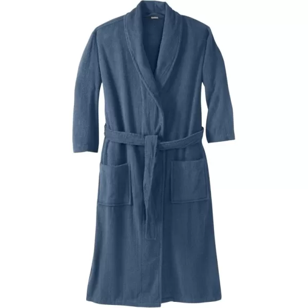 imageKingSize Mens Big ampamp Tall Tall Terry Bathrobe With PocketsSlate Blue