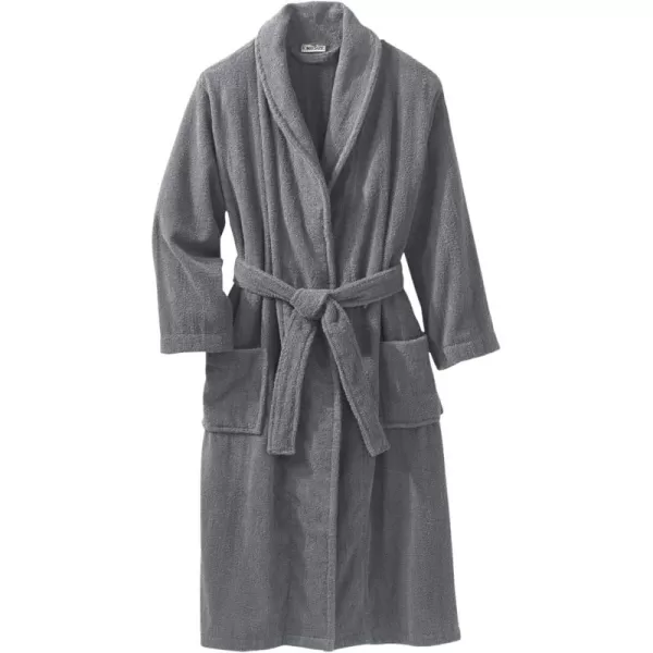 imageKingSize Mens Big ampamp Tall Tall Terry Bathrobe With PocketsSteel