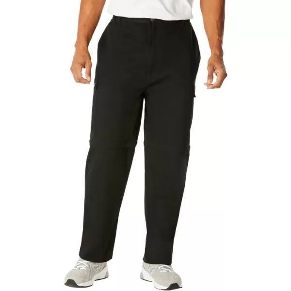 KingSize Mens Big ampamp Tall Tall ZipOff Convertible Twill Cargo PantBlack