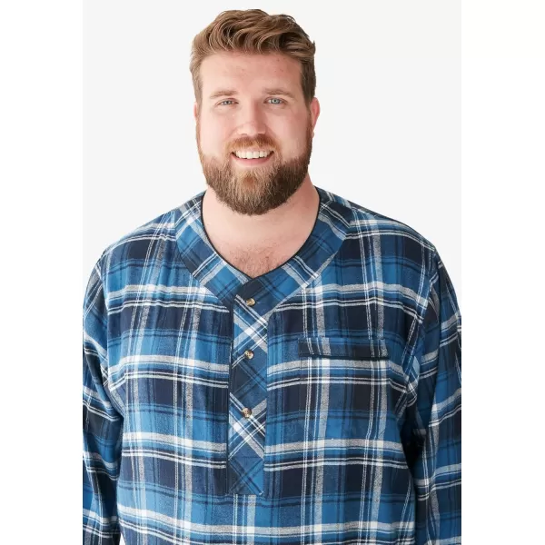 imageKingSize Mens Big ampamp Tall Plaid Flannel NightshirtBalsam Plaid