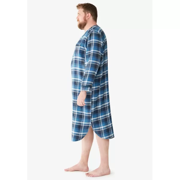 imageKingSize Mens Big ampamp Tall Plaid Flannel NightshirtBalsam Plaid