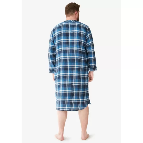 imageKingSize Mens Big ampamp Tall Plaid Flannel NightshirtBalsam Plaid